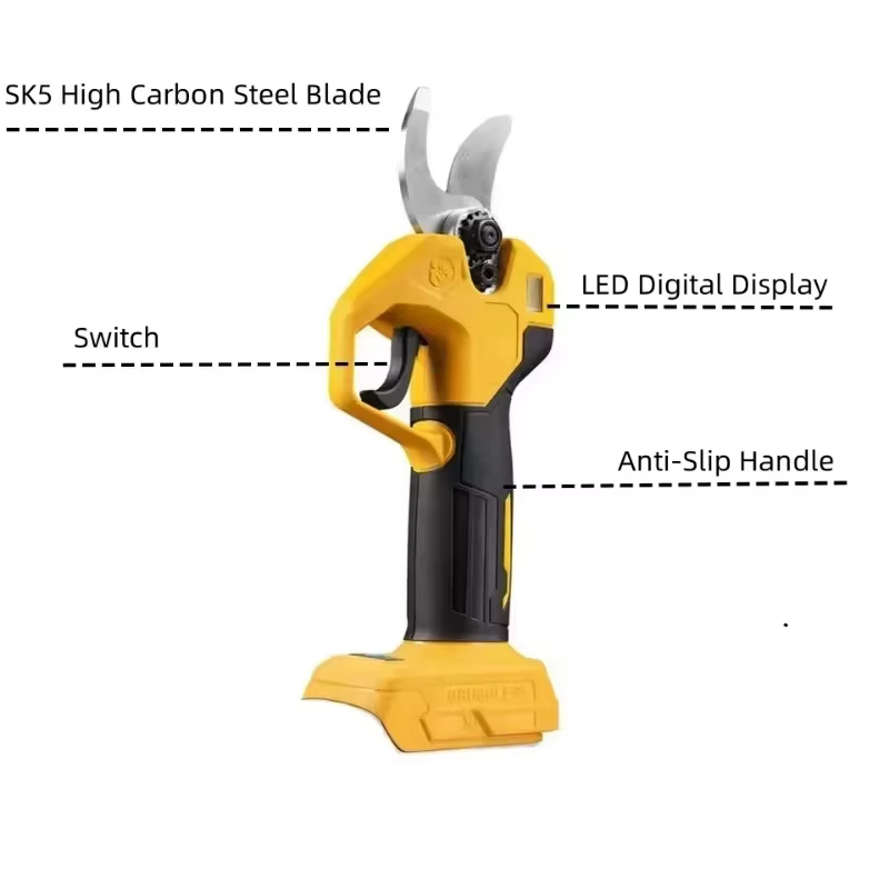 Coupe-branches électrique 28MM – Convient à la batterie DeWalt 20V, livré avec un poteau télescopiqu