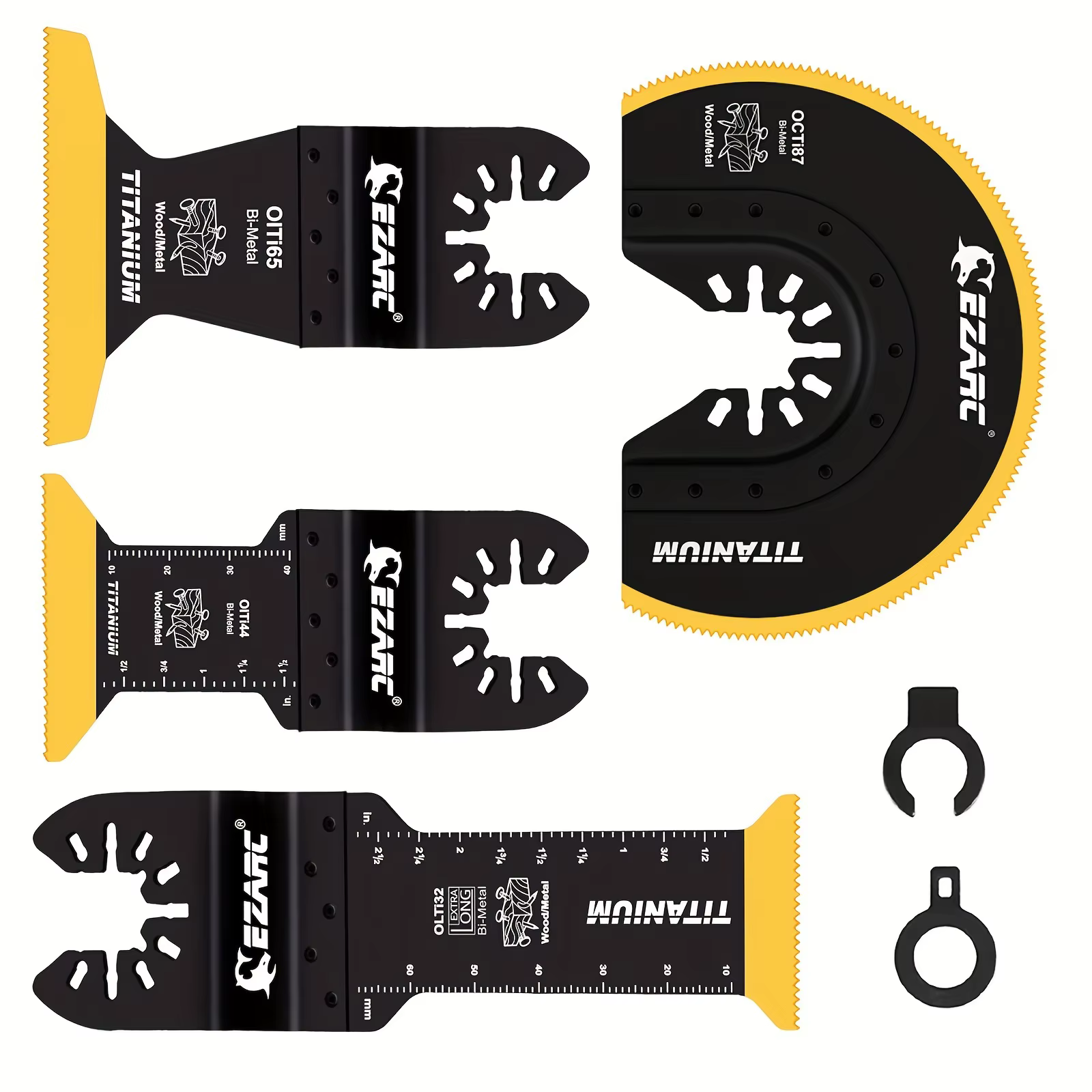 EZARC Kit de 4 lames de scie oscillantes en titane, lames multi-outils pour découpe en plongée du mé