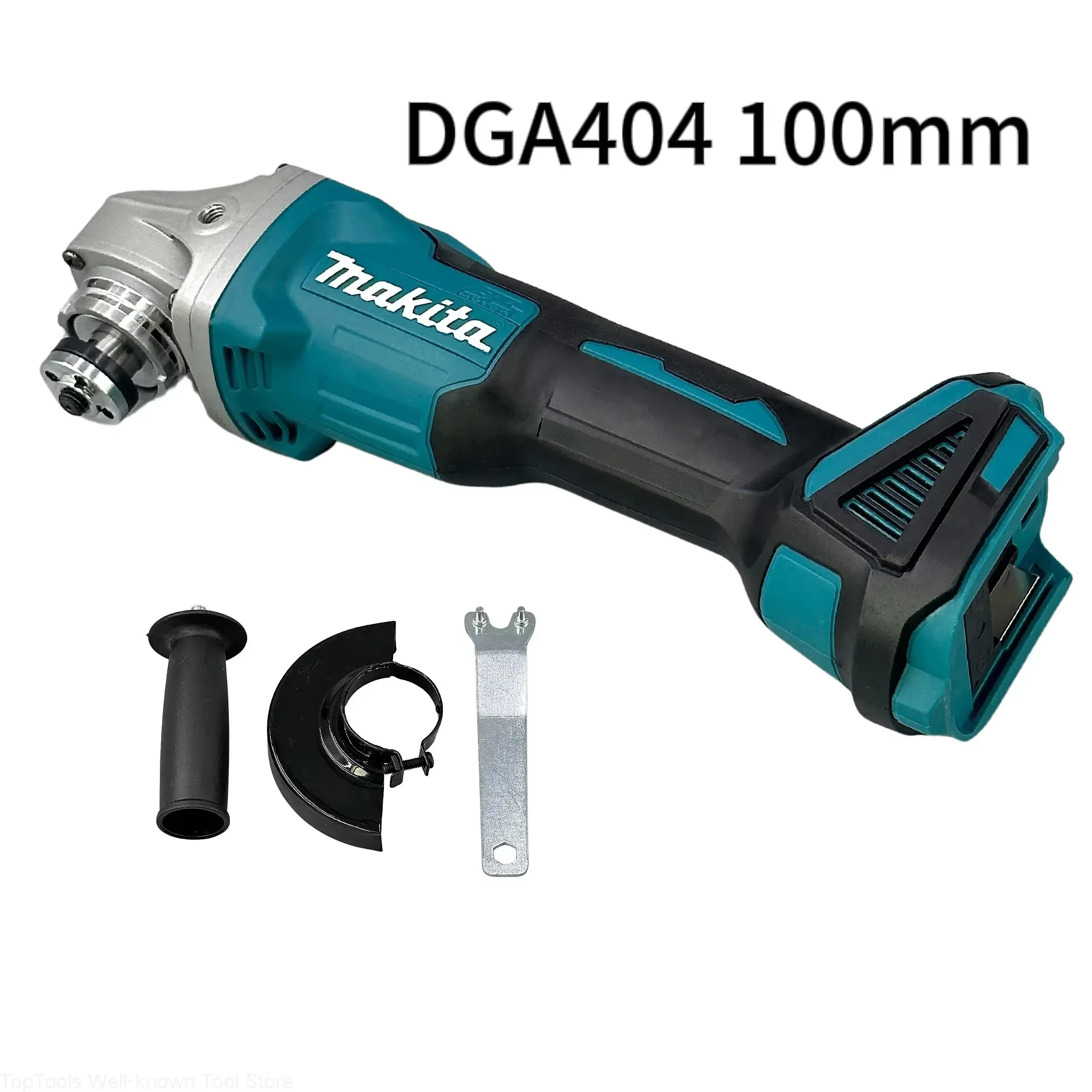Makita 18V Nouvelle meuleuse sans fil DGA404 avec disque de 125 mm, batterie Li-4-1/2” / 5” 6,0 Ah, 