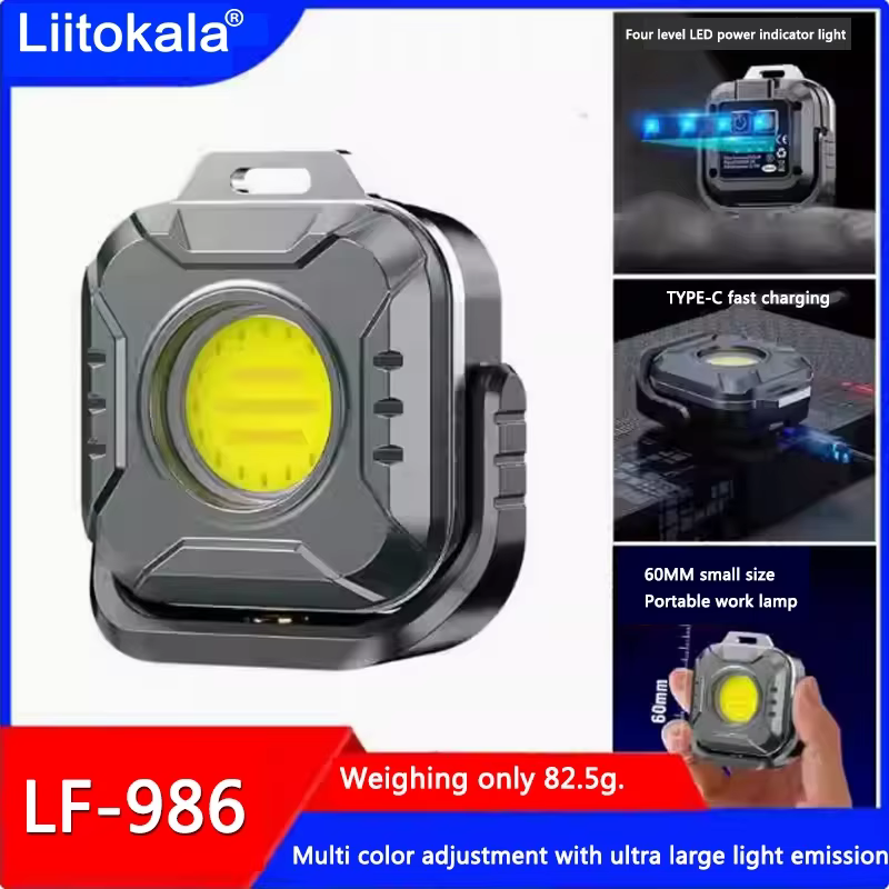 LiitoKala LF-986 Mini lampe de travail-lampe portable multifonctionnelle pour le camping en plein ai