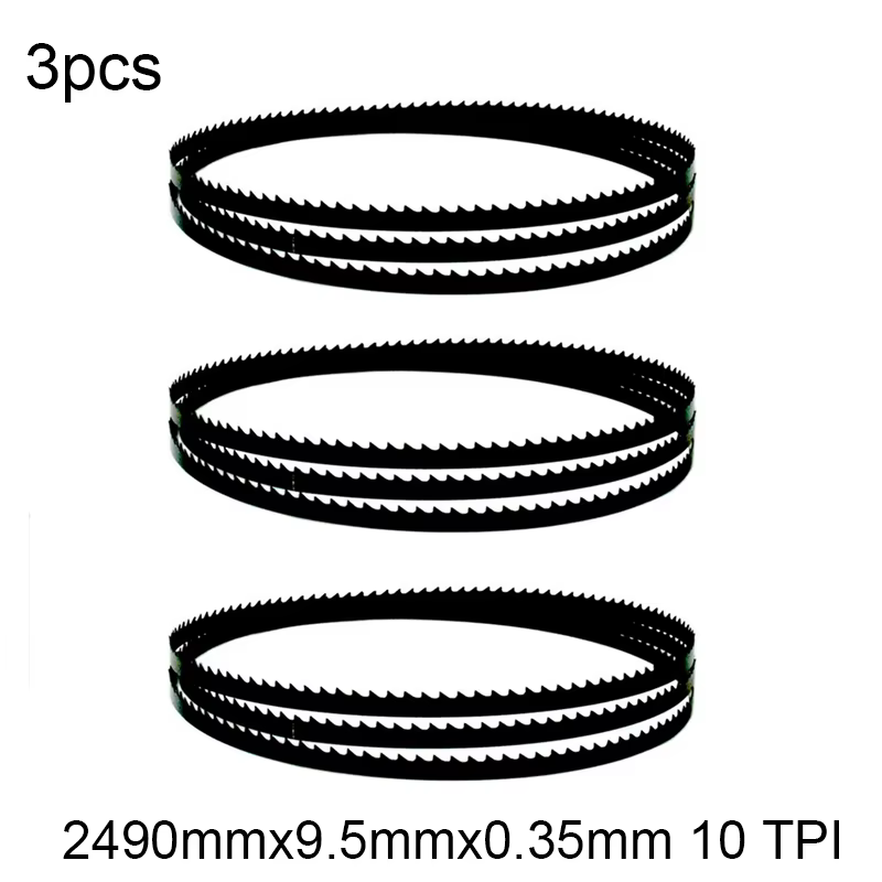 Lames de scie à ruban 2490mm 2490mm x 9.5mm x 0.35mm 10 TPI pour coupe de bois Metabo Makit Dewalt 3