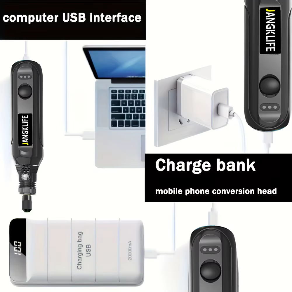 USB Sans Fil Outil Rotatif Kit Bois Gravure Stylo BRICOLAGE Pour Bijoux En Métal Verre Mini Perceuse