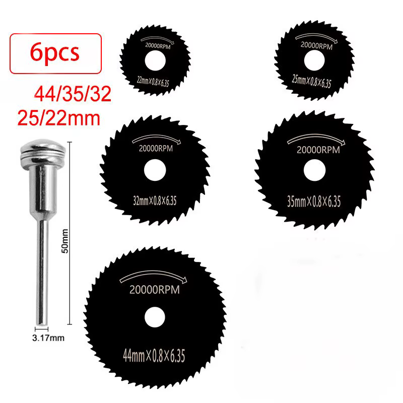 HSS-Jeu de Lames de Scie Électrique, Mini Circulaire Ultra Mince, 3.2mm, Dernier Calcul, Travail du 