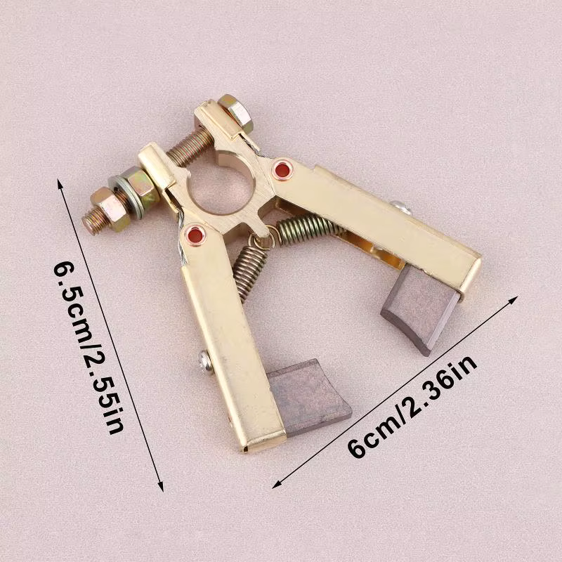 Support de balais de charbon en cuivre pour outil électrique, type ciseaux à double pied, diamètre d