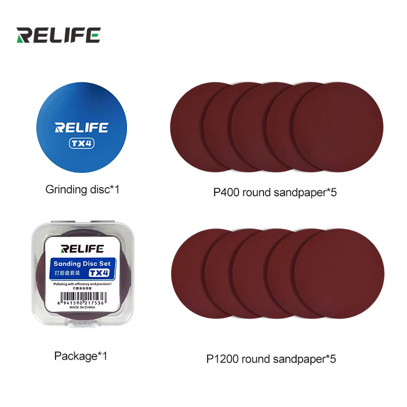 Kit de disques de meulage efficaces RELIFE TX4, adapté au meulage, au polissage, à l'élimination de 