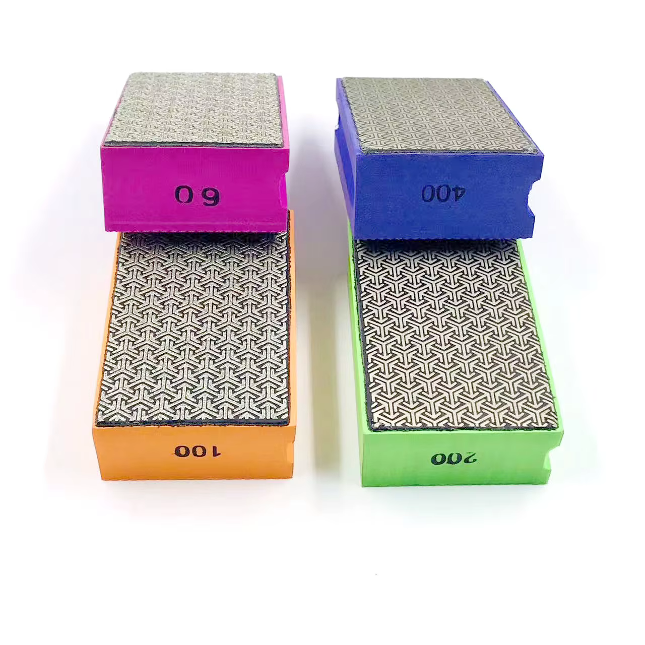 Bloc de tampon manuel pour polissage diamant, 1 à 4 pièces, 60 # 100 # 200 # 400 #   Pour carreaux d