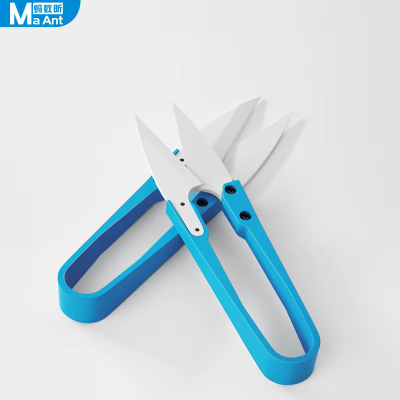 MaAnt – ciseaux de cisaillement en U en céramique bleue isolés, pour câble de batterie de téléphone