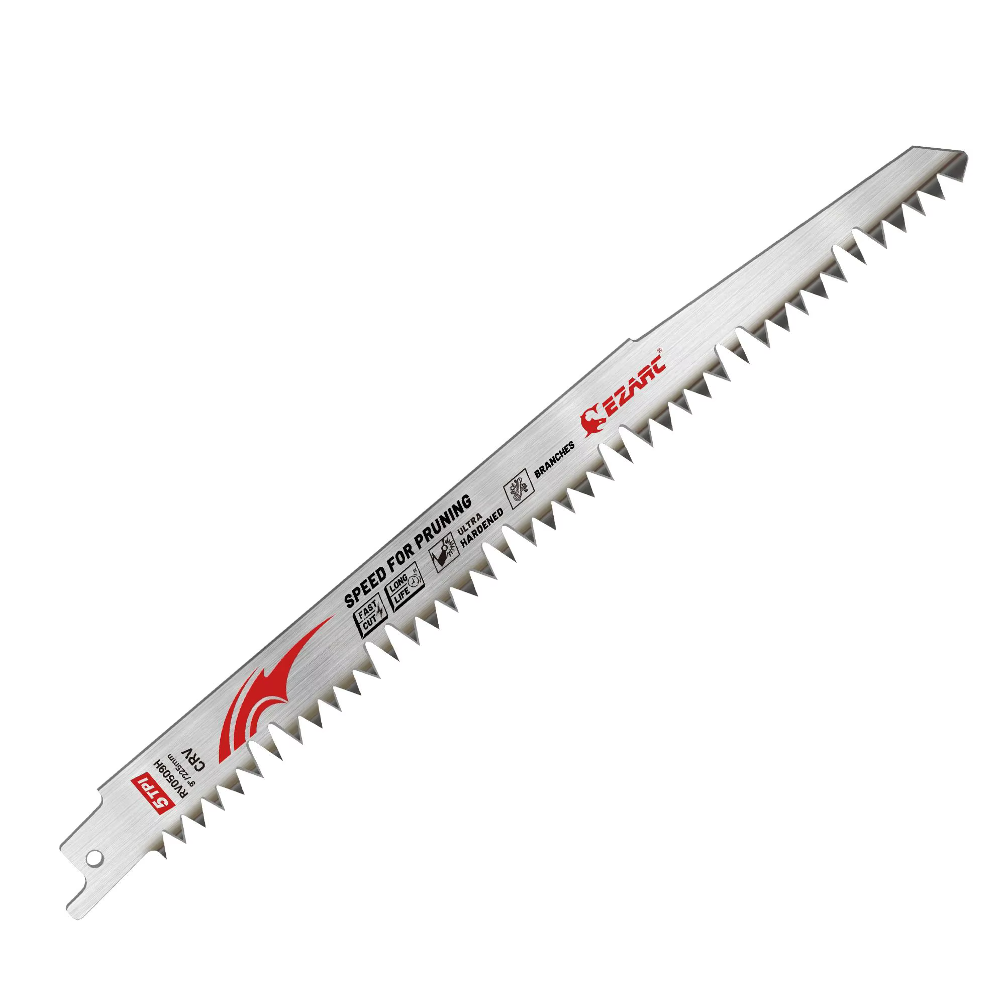 Lames de scie sabre pour élagage du bois, 225 mm, dents affûtées 5 TPI, pour la coupe d'arbres et le
