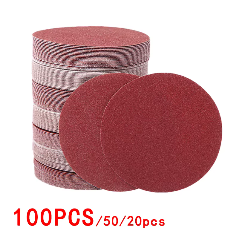 Ensemble de papier abrasif 100-125-150-180mm, 3-4-5-6-7 pouces, grille 40-60-80-120-2000, métal poli