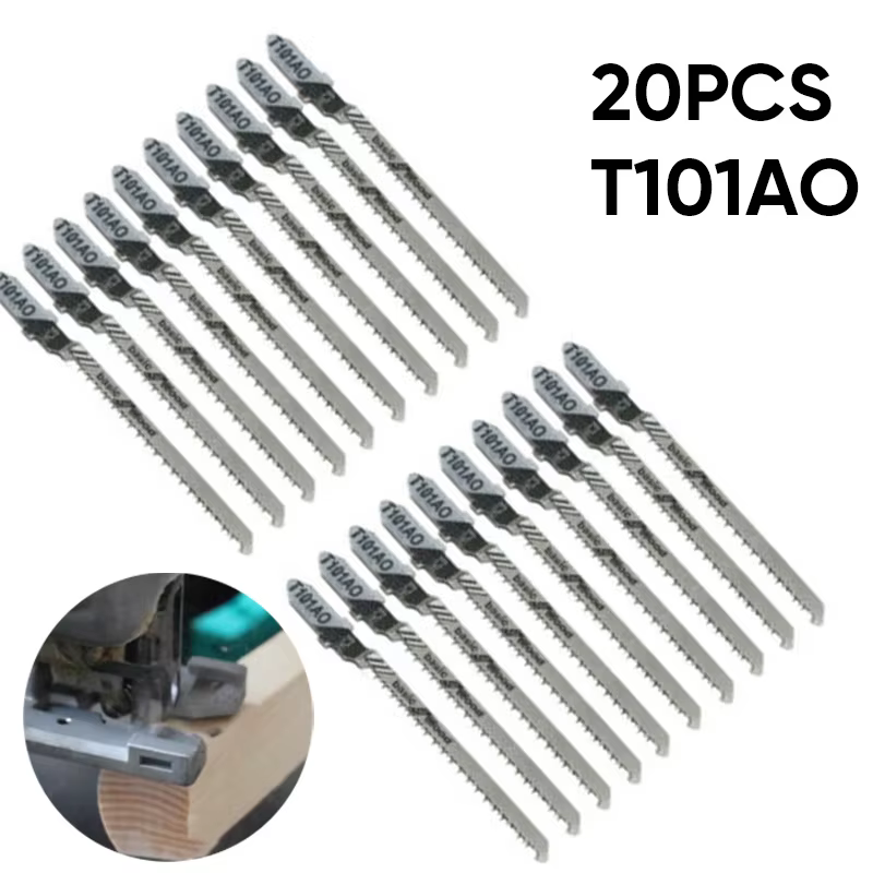 Lames de scie sauteuse à tige en T, paquet de 20 lames de scie sauteuse pour entrepreneur T101AO, 3 