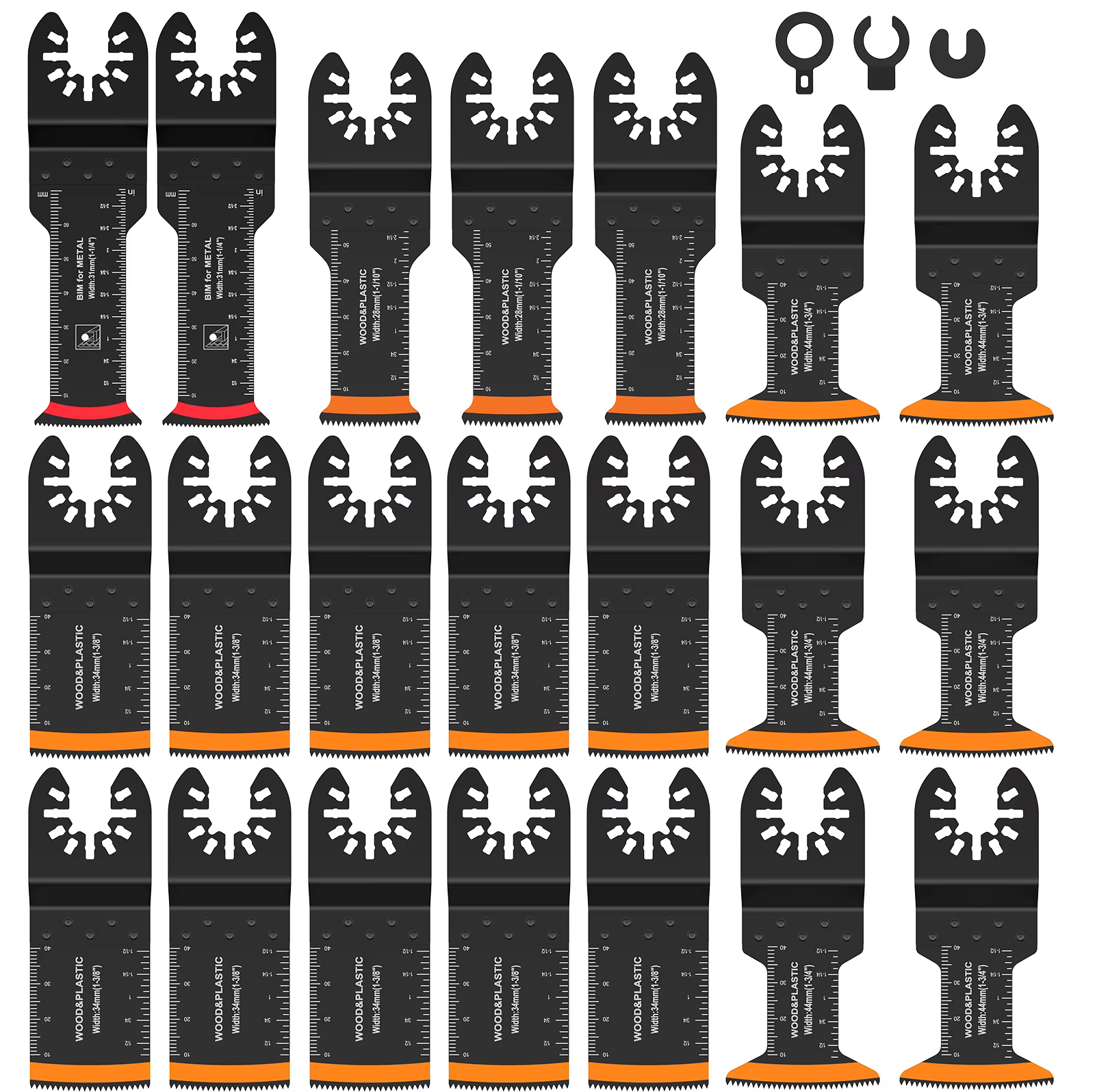 21 pièces lames de scie oscillantes lames multi-outils en acier à haute teneur en carbone outil osci