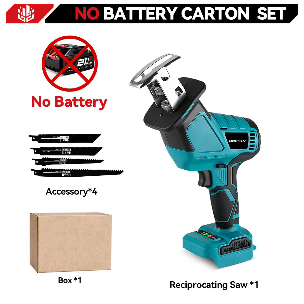 ONEVAN 3600W scie alternative électrique sans brosse 12000spm outils de coupe de tuyau/bois sans fil