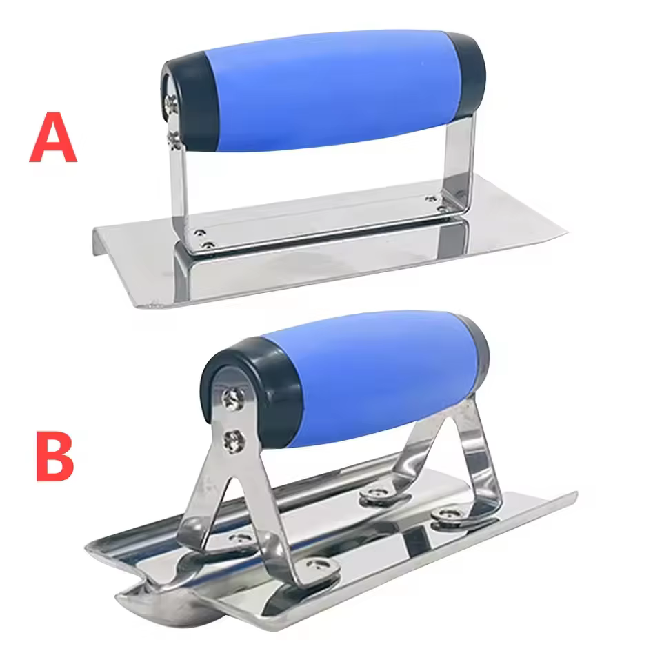 Ensemble d'outils de coupe-bordure et de rainurage manuel en béton en acier inoxydable, truelle d'an