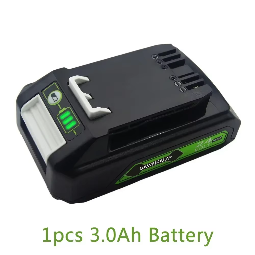 Batterie Li-ion Rechargeable de remplacement 24V 3.0/6.0Ah pour outils Greenworks compatible 29842 2