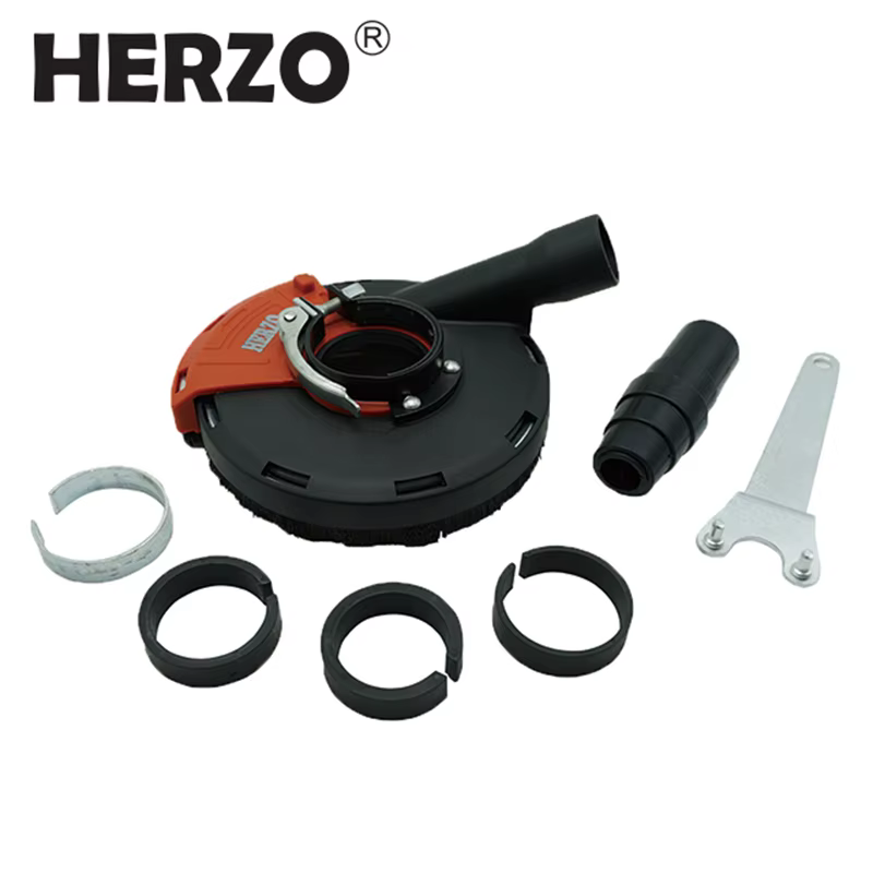 HERZO GT 119125 Un carénage anti-poussière de meulage de 125 mm pour meuleuse d'angle avec des acces