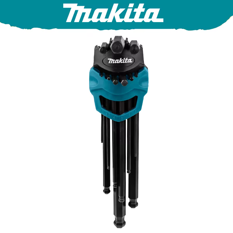 Makita B-65894 jeu de clés hexagonales 9 pièces plusieurs tailles clé hexagonale clé Allen jeu de co