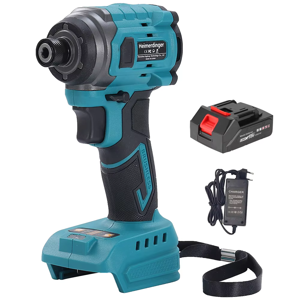 Perceuse visseuse à percussion électrique sans fil, 18V, 1/4 ", batterie aste, sans balais, tournevi