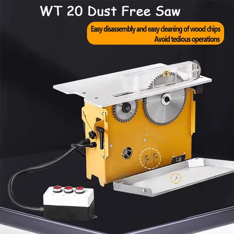 WT20 scie à Table coulissante pour le travail du bois Angle de précision mère scie électrique Machin