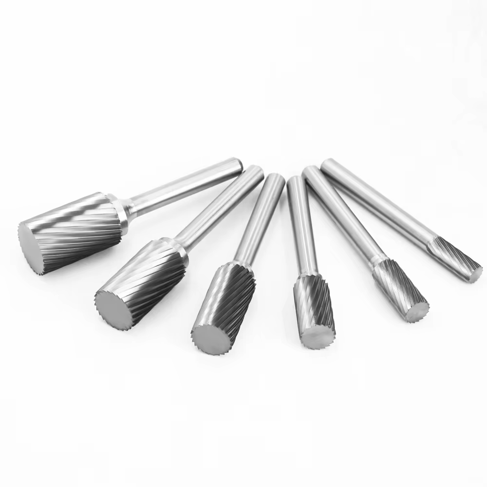 1 pièce Fraise rotative cylindrique à bout sphérique en carbure de tungstène pour meulage et gravure