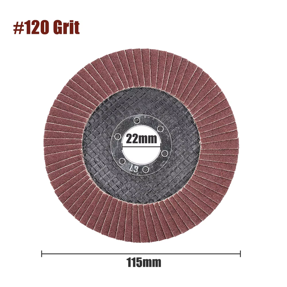 CMCP-Disque de Ponçage à Lamelles pour Meuleuse d'Angle, 115/125mm, Grain 40/60/80/120, pour Métal e