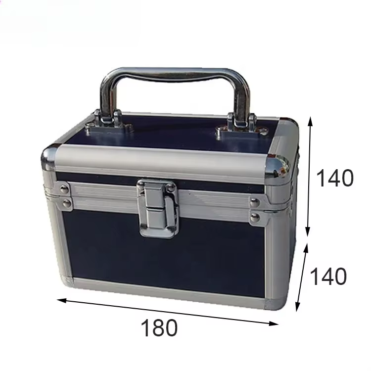 Boîte à outils, 180 × 140 × 140 mm, étui de transport pour instruments en métal sur mesure avec poig
