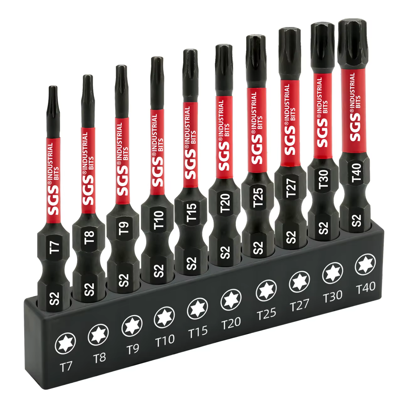 Jeu de 10 embouts de tournevis Torx antidérapants magnétiques solides et creux de 50 mm, têtes de to