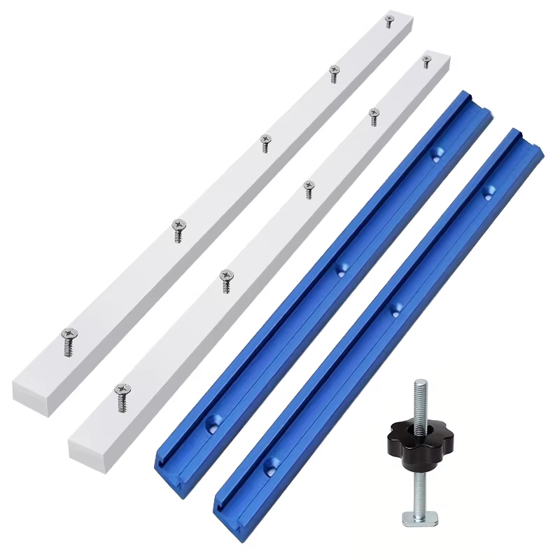 1 Kit de traîneau de scie de Table avec rail en T de 15", barre d'onglet de 17", bouton, boulon pour