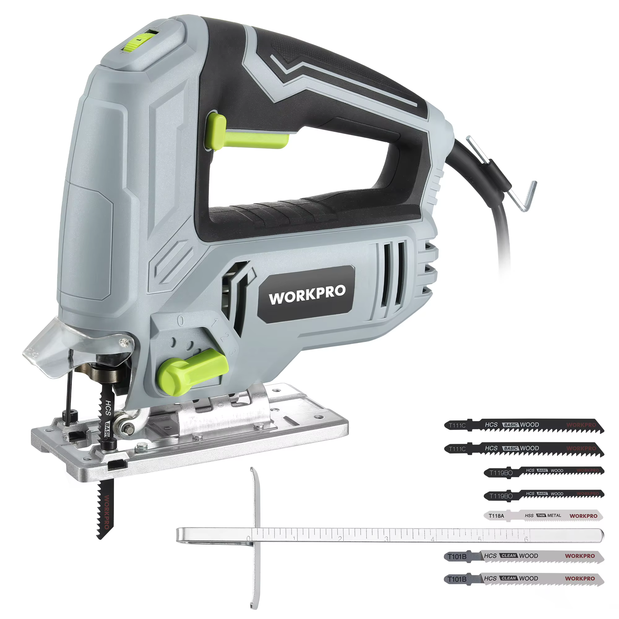 WORKPRO Scie sauteuse filaire 850 W, outil de scie sauteuse coupe électrique filaire pour la coupe d
