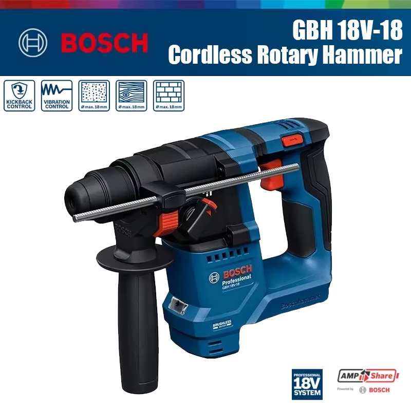 Bosch GBH 18V-18 marteau rotatif sans fil 1.5J perceuse à percussion marteau SDS PLUS professionnel 