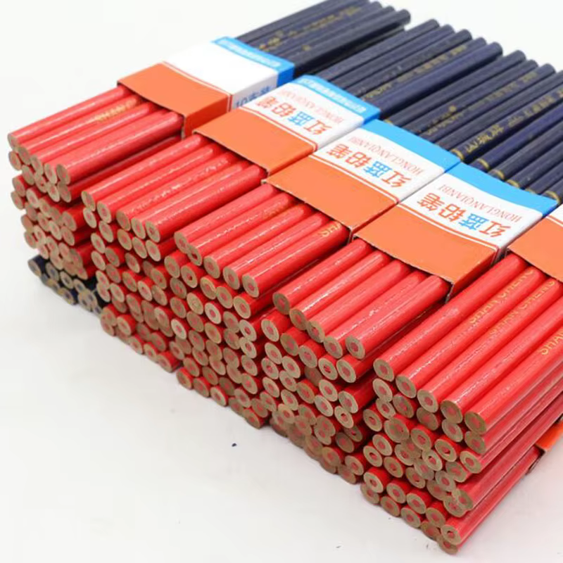 Crayon de menuiserie à main pour outils à main, noyau optique bleu et rouge, travailleur de la const