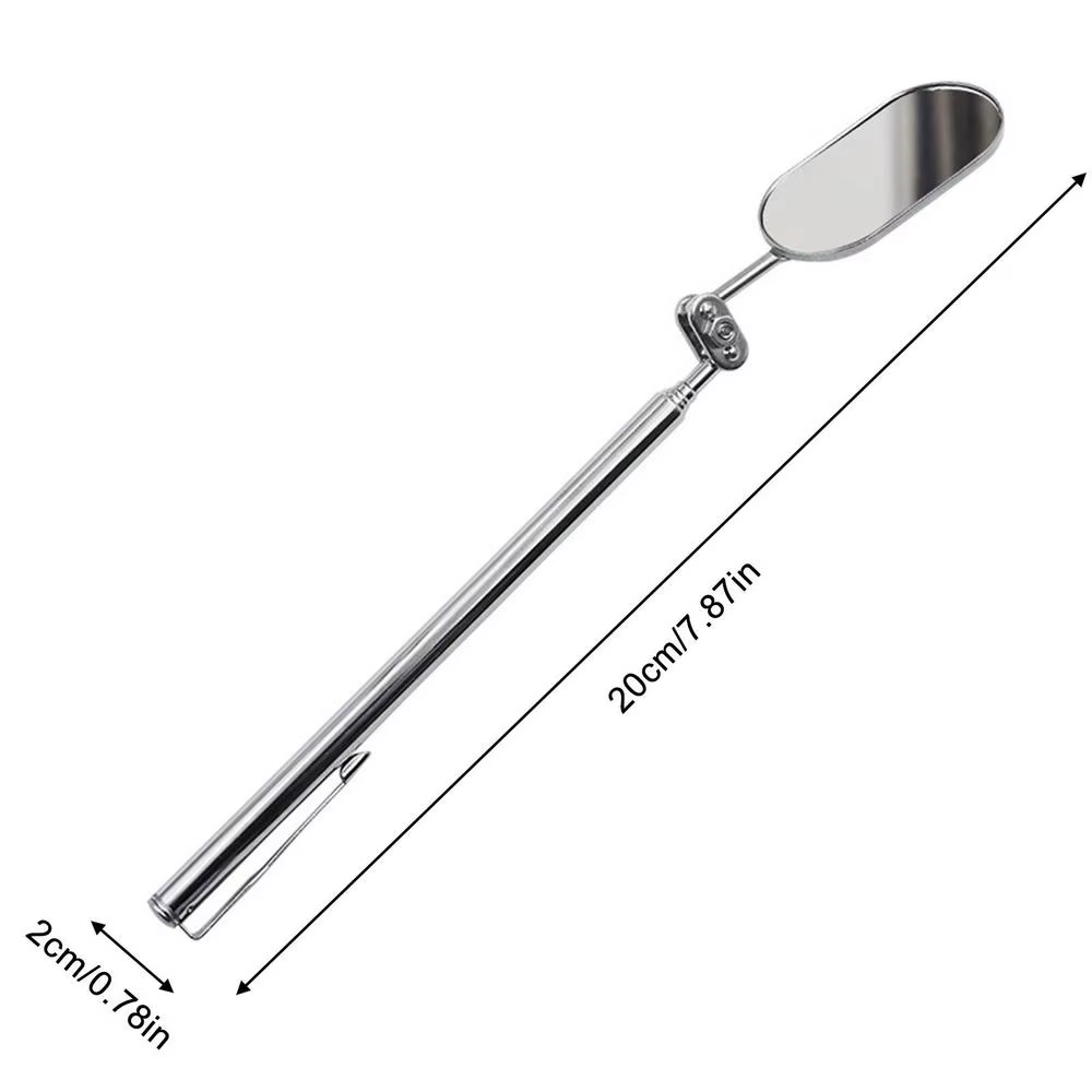 Miroirs d'inspection télescopiques, miroirs pliables, miroirs elliptiques rétractables robustes pour