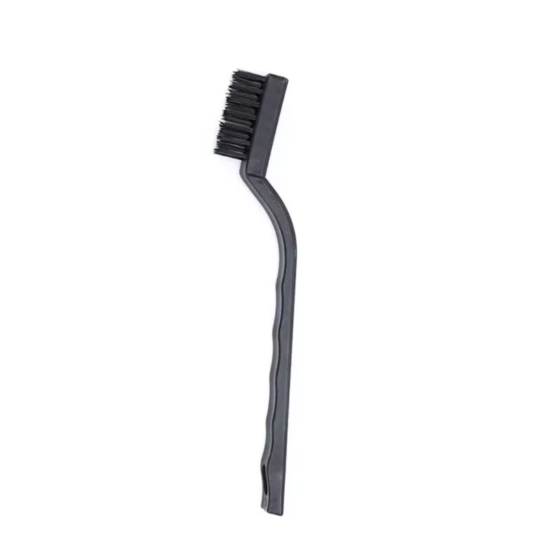 Jeu de brosses métalliques, poils en Nylon/laiton/acier inoxydable avec poignée incurvée pour la rou