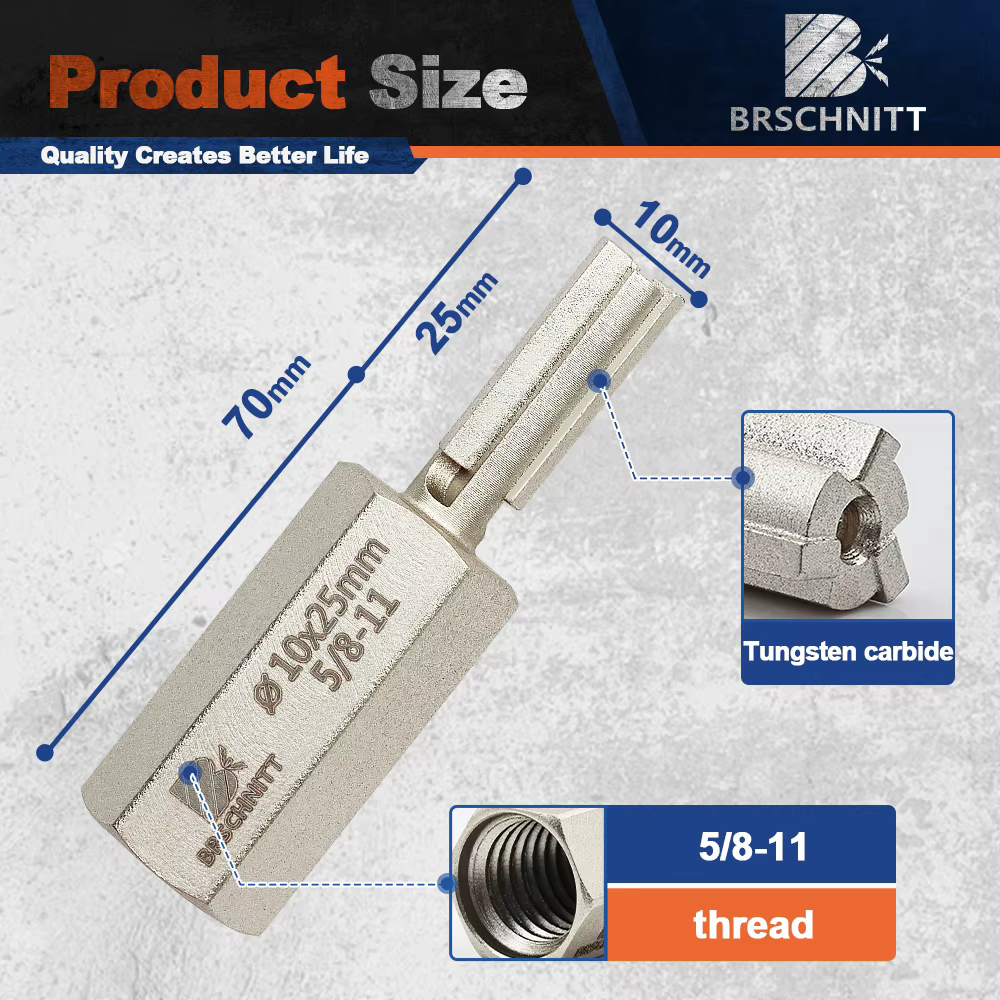 BRSCHNITT Fraise à mortier en carbure pour meuleuse d'angle, pour défoncer 10 mm de mortier et de br