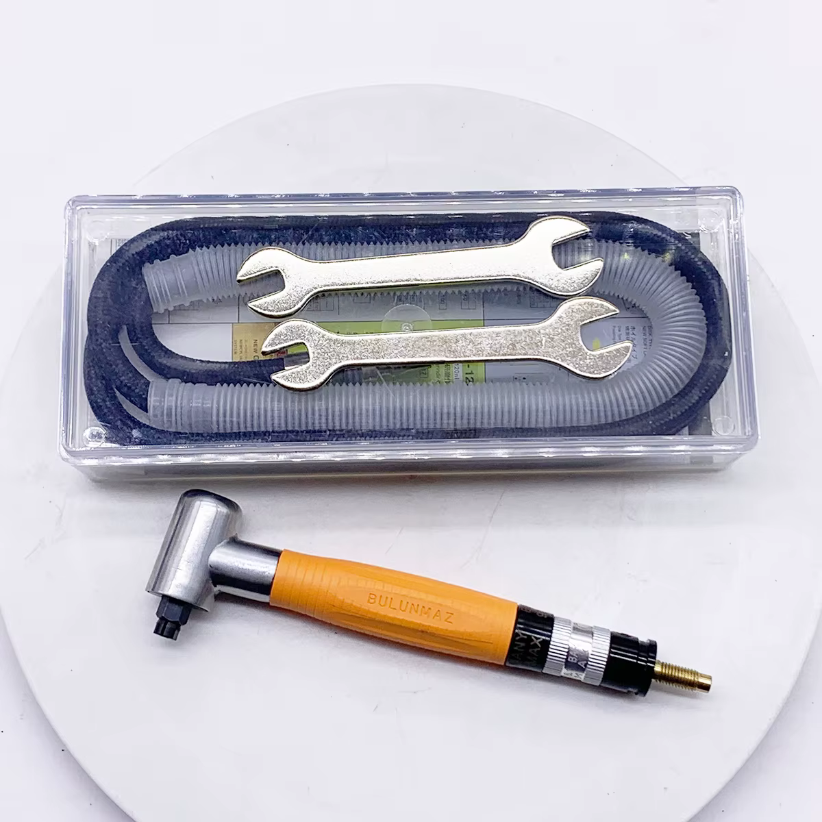 SONIDEC 3mm 90 degrés Air pneumatique Micro meuleuse meulage ensemble d'outils de polissage métal co