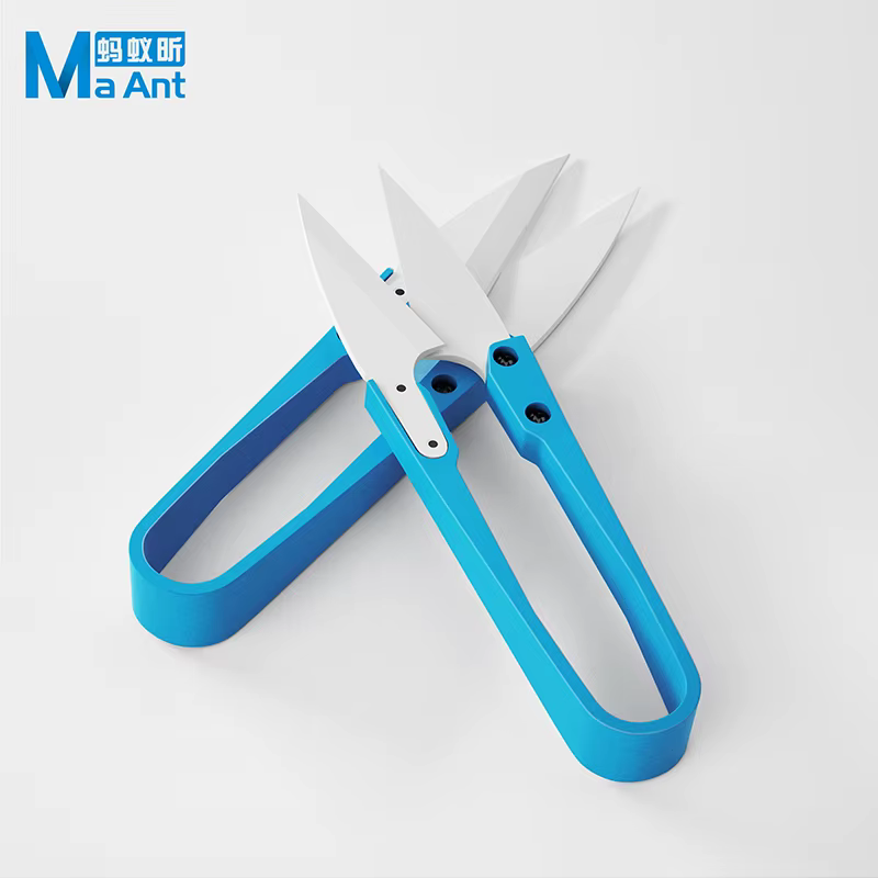 MaAnt – ciseaux de cisaillement en U en céramique bleue isolés, pour câble de batterie de téléphone