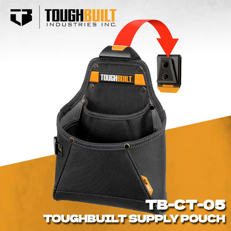 Sac de transport robuste TOUGHBUILT TB-CT-03 TB-CT-05 ClipTech avec support pour charpentier, plombi