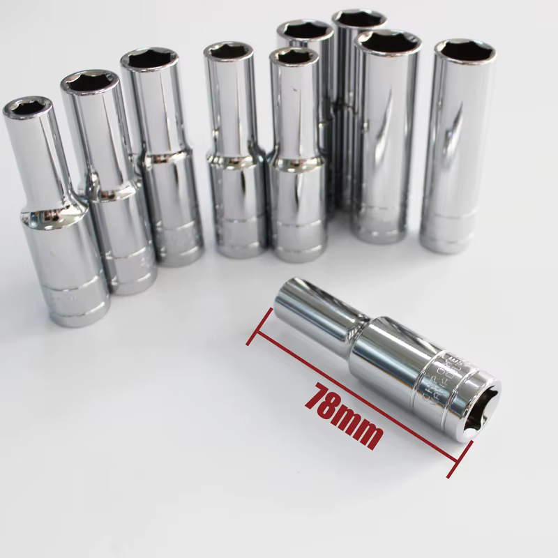 Extra profonde 78mm de Long 1/2 entraînement 6 points douille d'impact 8mm 9mm 10mm 11mm 12mm 13mm 1