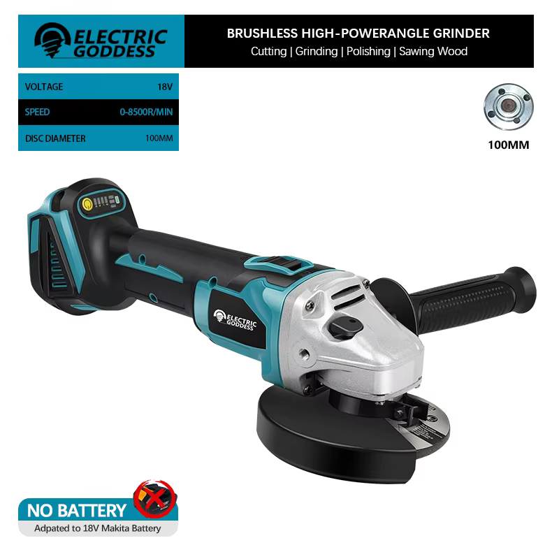 Makita – meuleuse d'angle sans fil, 125/100mm, Machine de découpe et de polissage, outil de meuleuse