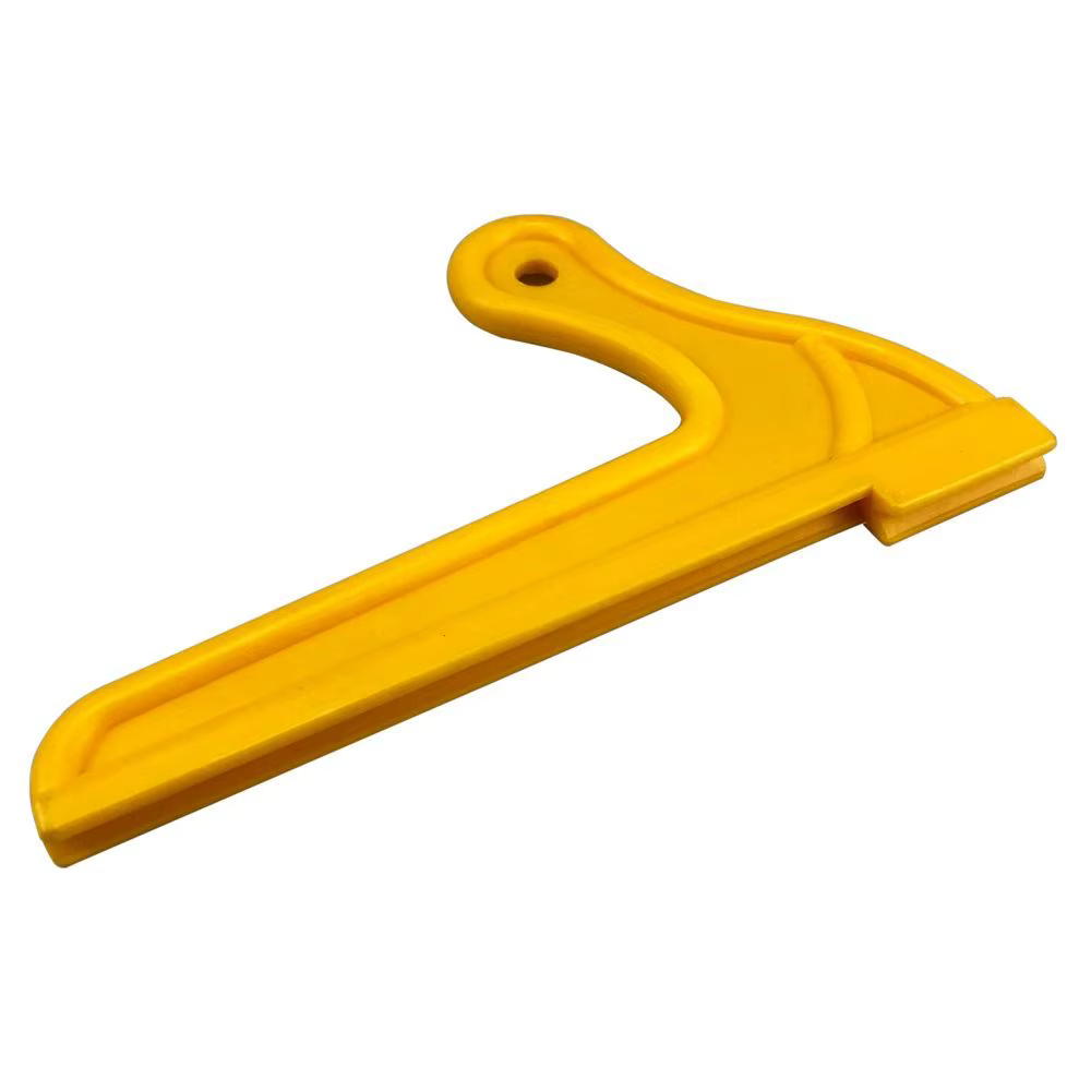 Bâton de poussoir de scie à bois jaune, sécurité, sciure de main, bloc de travail du bois, outil de 