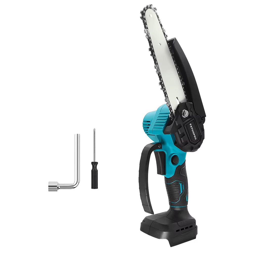 PATUOPRO Scie électrique sans fil de 6 pouces, tronçonneuse sans balais, outils de jardinage portati