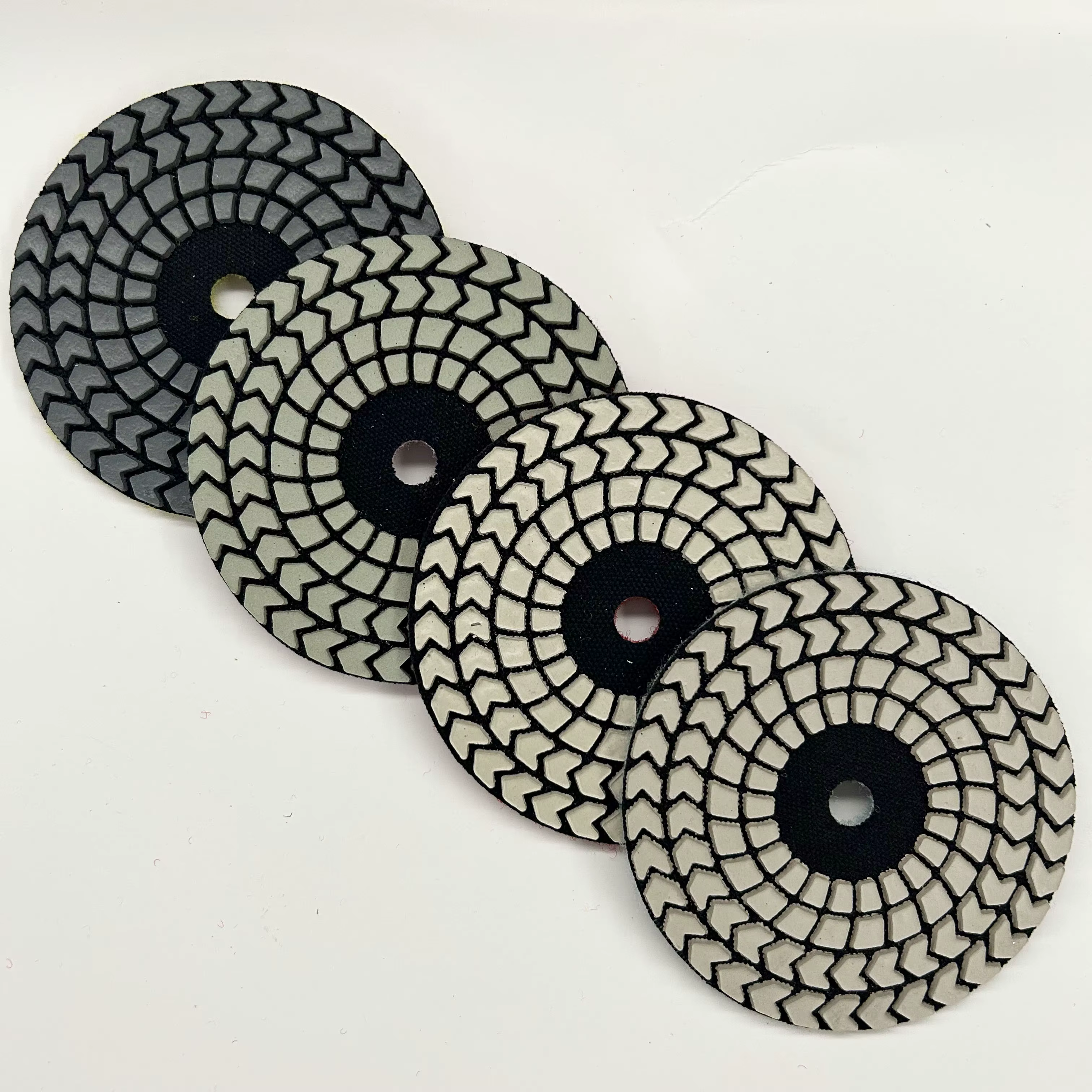 Tampons de polissage à sec pour perceuse, meuleuses et polisseuses, 4 étapes, idéaux pour le béton, 