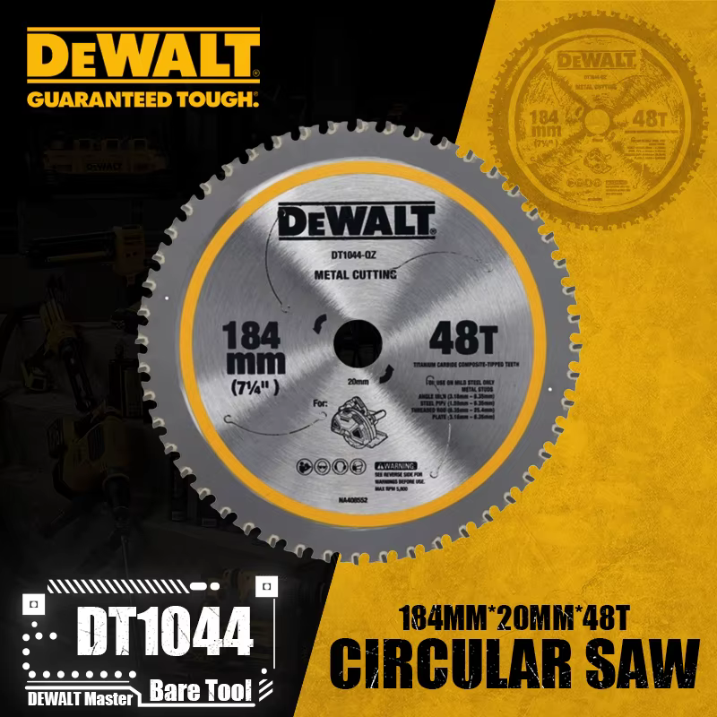 DEWALT DT1044 184mm * 20mm * 48T lame de scie circulaire de coupe de métal en acier doux pour access