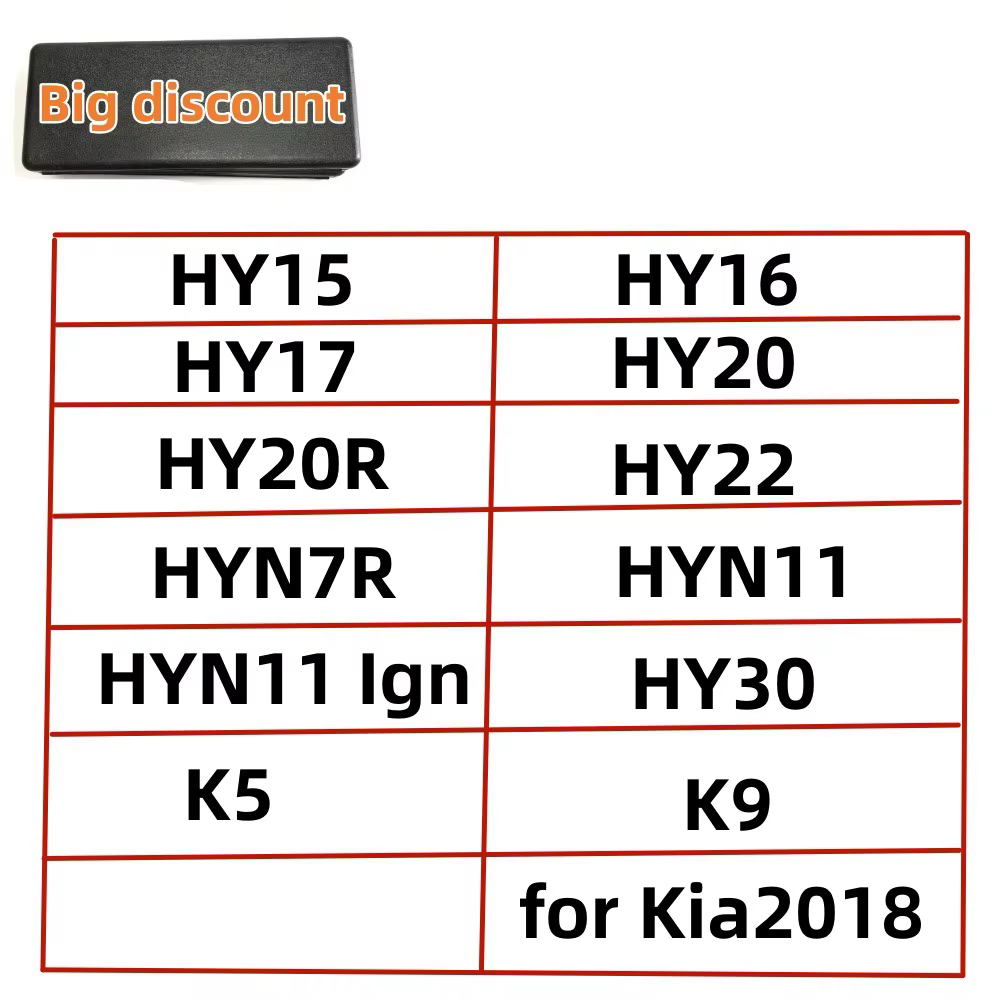 Lishi outil 2 en 1 HY15 HY16 HY17 HY20 HY20R HY22 HYN7R HYN11 HY30 K5 K9 pour Kiia2018