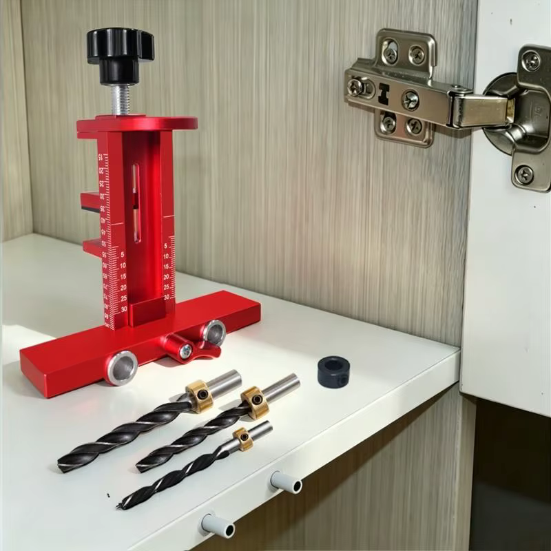 Outil d'installation porte d'armoire avec cadre réglable, bouton supérieur fileté guide d'échelle po