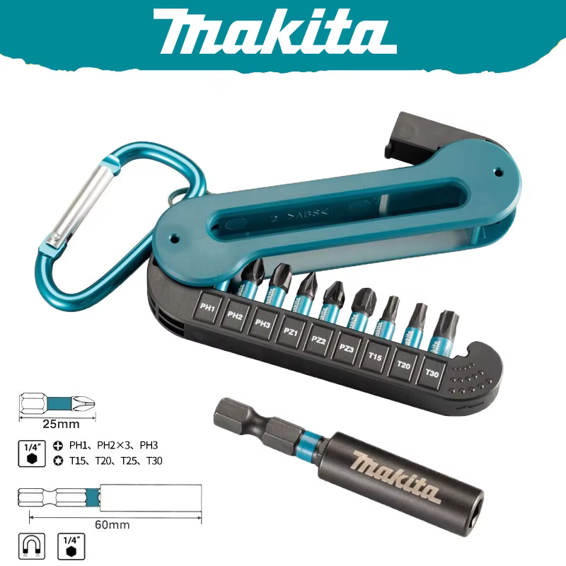 Makita E-15849 jeu d'embouts de tournevis 10 pièces embouts de tournevis électrique hexagonaux manch
