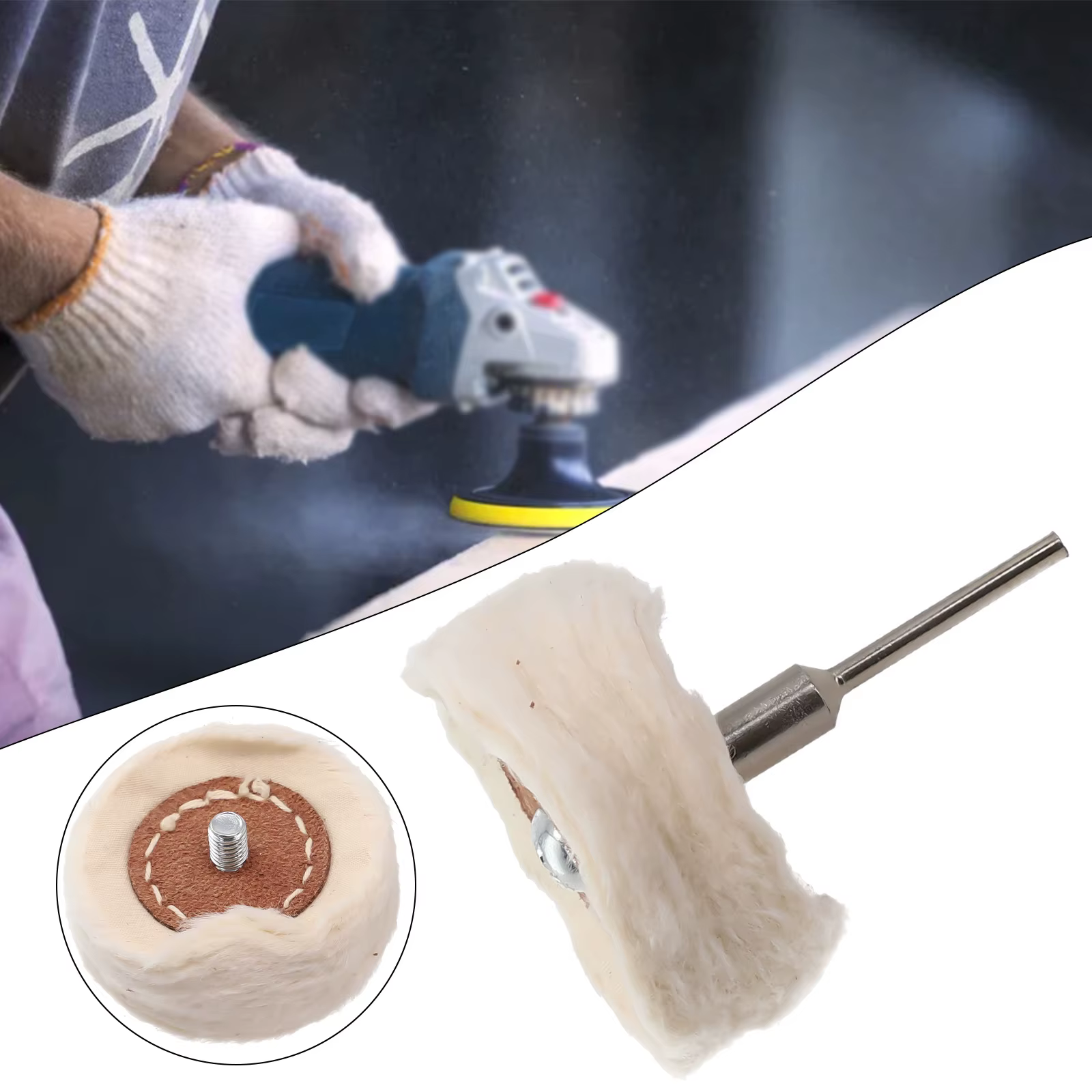 Roue de polissage en tissu de 50mm, roue de polissage pour bijoux en or et argent, tampon de polissa