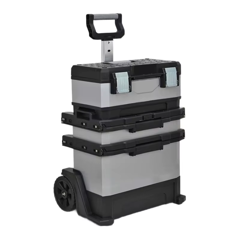 Boîte à outils roulante multicouche avec roulettes, organisateur d'outils Portable robuste pour la r