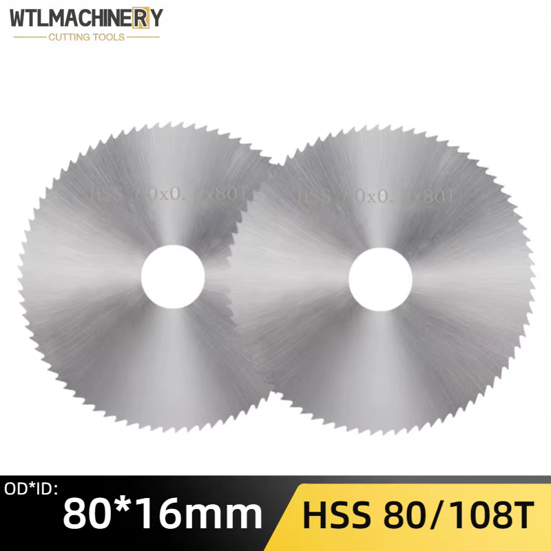 Lame de scie à fraisage HSS 80mm x 16mm, lames rondes pour outils de coupe du bois/plastique/alumini