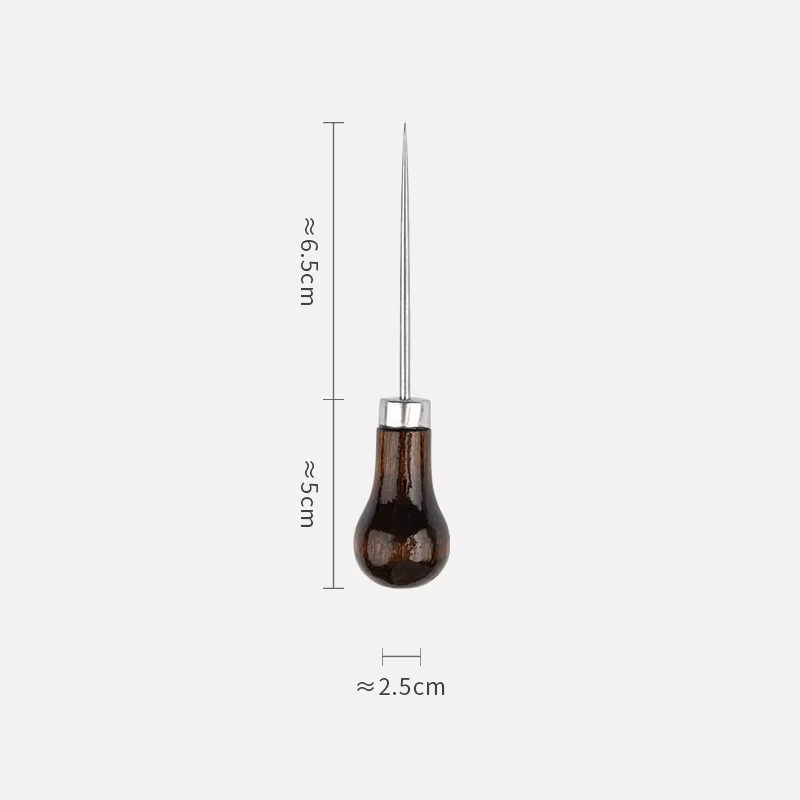 Poinçon professionnel en cuir avec manche en bois, outils de bricolage, poinçonnage de trous en cuir