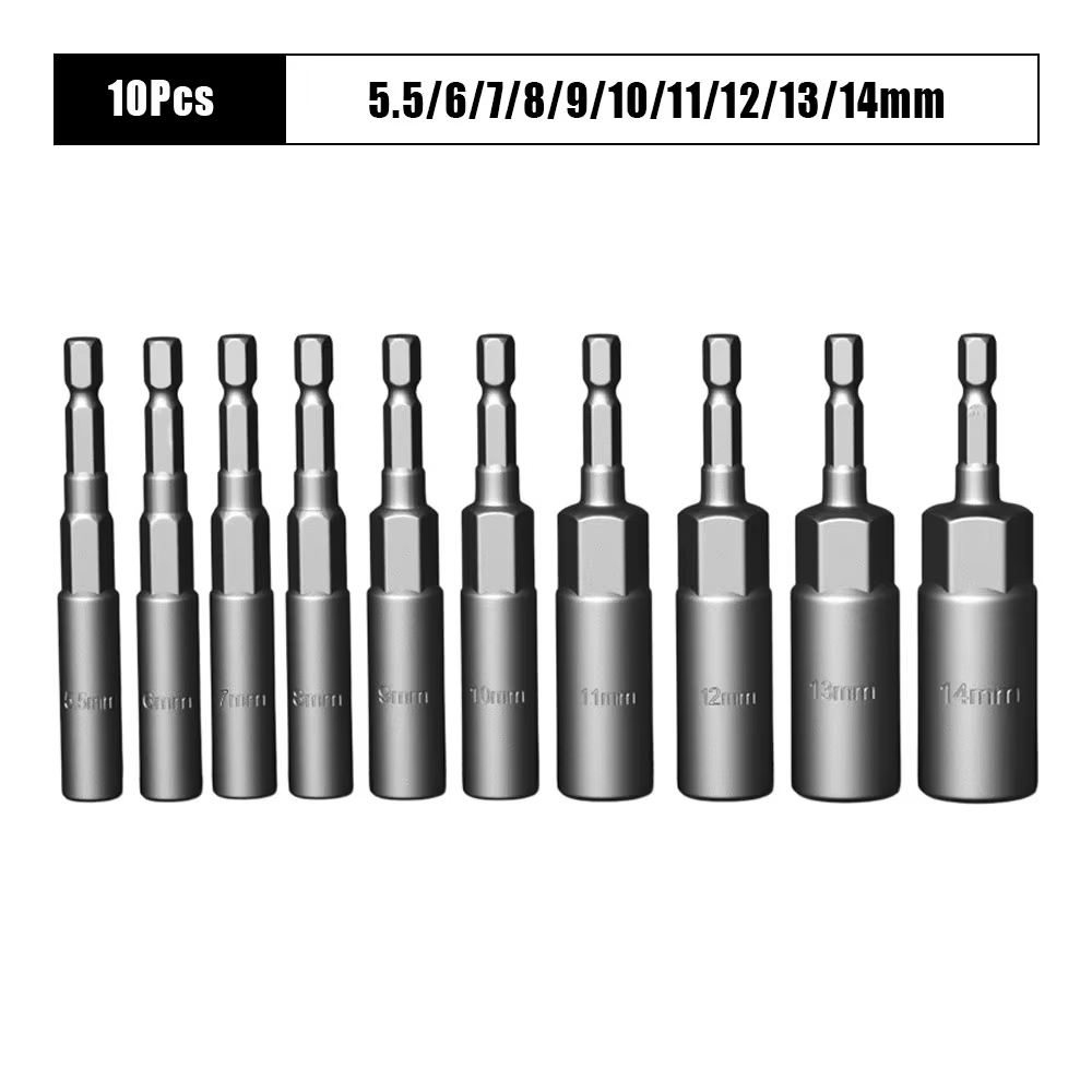 Adaptateur de douille d'impact approfondissant de longueur, 5.5 à 19mm, jeu de douilles de pilote d'